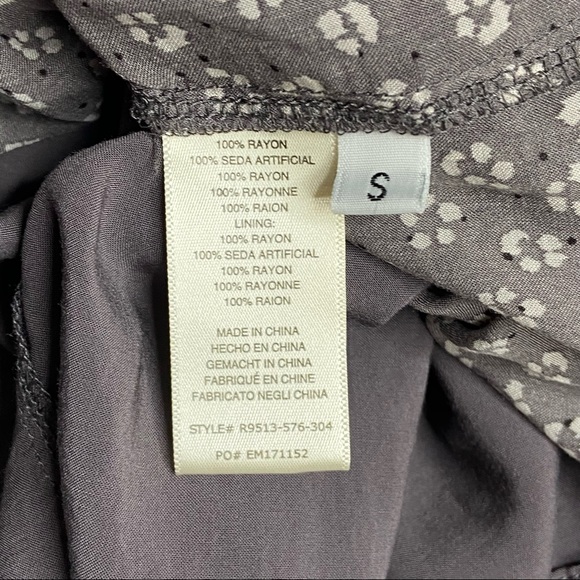 NWT Anthropologie Cloth and Stone Liane Floral Blouse Gray Motif Sz S - Picture 14 of 14